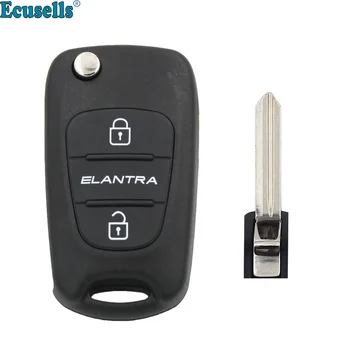 Hyundai Elantra için 3 Düğme Değiştirme balnk Flip Uzaktan Anahtar Kabuk