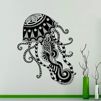 Denizanası Desen Duvar Çıkartması Deniz Hayvanları vinil yapışkan Deniz Ev Dekor Fikirleri Iç Duvar Sanatı Moda Odası Dekor DIY C446