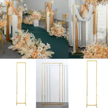 3 ADET Parlak Altın Açık yapay çiçek Kemer Düğün Çerçeve Sahne Arka Planında Bebek Duş Balon Tutucu Ev Doğum Günü Raf Dekor
