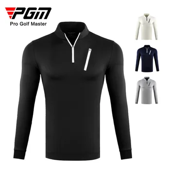PGM erkek golf sonbahar ve kış giyim standı yaka uzun kollu tişört rüzgar geçirmez ve sıcak
