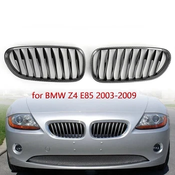 Ön Çit İzgara Grille ABS Karbon Fiber BMW Z4 E85 E86 2003-2009 51117117757 51117117758