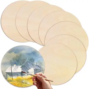 5 adet Çapı 5-20CM Doğal Bitmemiş Yuvarlak Ahşap Dilimleri Daire Diskleri DIY Craft İçin Çocuklar Noel Boyama Oyuncaklar Süs Dekor