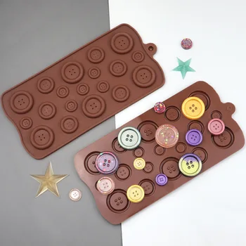 100 adet / grup Mini Değişken Düğme silikon kalıp Çörek El Yapımı Yumuşak Süt Şeker Kek Dekoratif Çikolata Mutfak Pişirme Araçları