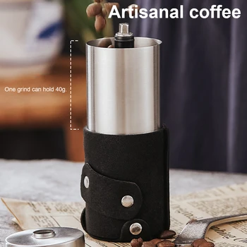 Kaliteli Manuel Kahve Paslanmaz Çelik El Kahve Değirmeni Ayarlanabilir Topuzu ile Kahve Çekirdekleri Değirmeni Soğuk Demlemek Damla Espresso