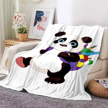 Panda Desen Pazen Atmak Battaniye Yumuşak Rahat Hafif çekyat Kanepe için En İyi Hediyeler Tüm Sezon Yatak Odası Süslemeleri Çocuklar Yetişkinler