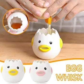 1 adet Seramik Yumurta Beyaz Ayırıcı Sevimli Tavuk Yumurta Sarısı Protein Ayırıcı Yumurta Filtresi mutfak gereçleri Pişirme Aksesuarları Yumurta Tutucu