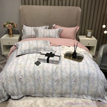 Çift kişilik yatak Ev Tekstili Kalın 80 uzun elyaf pamuk fırçalanmış saf pamuk yatak seti lüks pamuk sonbahar kış sıcak yorgan kapak