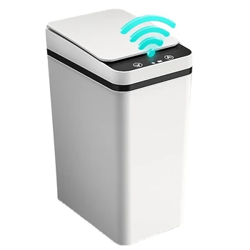 Akıllı Fotoselli çöp tenekesi - 3 Galon Otomatik Hareket Sensörü çöp tenekesi Kapaklı Elektrikli Su Geçirmez çöp tenekesi