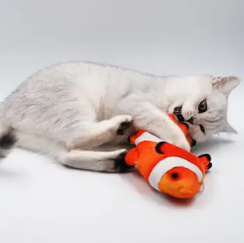 kedi peluş oyuncak balık ve Simülasyon Balık Catnip Oyuncak Pet 3D Renk Kedi Oyuncak Salıncak Balık Oyuncak İnteraktif Dans Balık ve Balık Peluş
