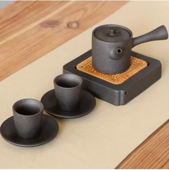 japon el yapımı seramik demlik su ısıtıcısı çay bardağı porselen japon çay seti drinkware