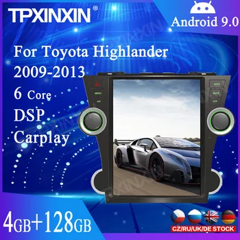 4 + 128G Tesla Tarzı Android 9.0 Araba GPS Navigasyon Toyota Highlander 2007-2013 İçin Stereo Kafa Ünitesi Multimedya Oynatıcı otomobil radyosu