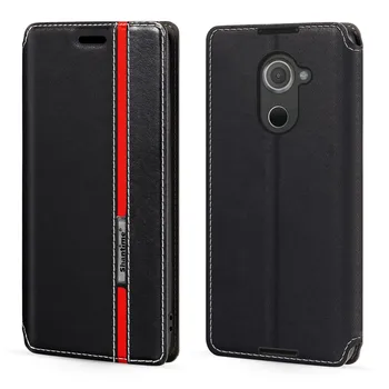 BlackBerry için DTEK60 Durumda Moda Renkli Manyetik Kapatma açılır deri kılıf Kapak kart tutucu ile 5.5 inç