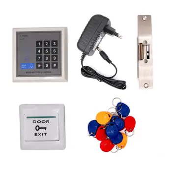 Anahtar kartı 125KHz RFID Kart Şifre Giriş Sistemi Kapı Kapı Erişim Kontrol sistemi Seti