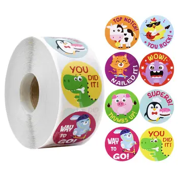 500PCS Hediye mühür sticker tasarım günlük albüm tatil doğum günü partisi hediye çizgi film hayvan dekorasyon etiket