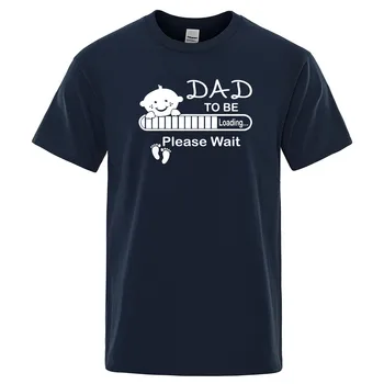 Yaz Yeni Tshirt Baba Olmak Komik Bekliyor Bebek Baskı T Shirt erkek Rahat Kısa Kollu sıfır yaka bluzlar Moda Erkek T-shirt