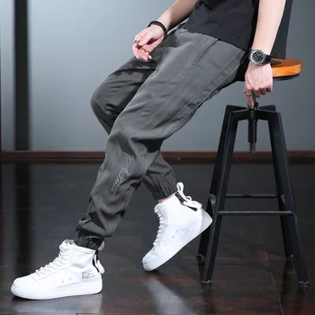 Moda Baggy 2023 Sweatpant Erkekler Spor joggers Streetwear Casual Elastik Bel İpli kalem pantolon