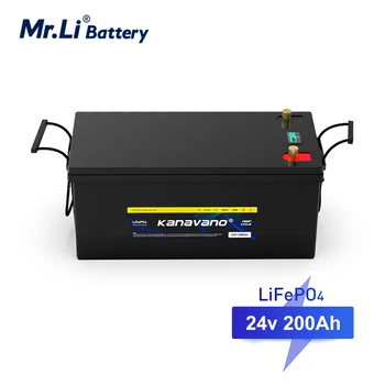 Mr.Li Güçlü güç LiFePO4 24V 200Ah Derin Döngüsü lityum Pil Paketi 3.2 v hücre için BMS ile güç araçları invertör + 20A şarj cihazı