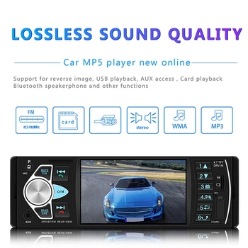 4 İnç Ekran 1 DİN Araba Stereo Ses Otomotiv Bluetooth İle USB USB / SD / AUX Kartı Autoradio FM MP3 Çalar Tipi: ISO-4022D