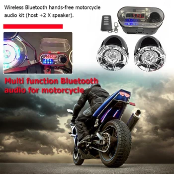 Motosiklet Bluetooth uyumlu Hoparlör Mikrofon TF Radyo USB şarj aleti Ses Sistemi ile HY-007 Açık Kişisel Motosiklet için