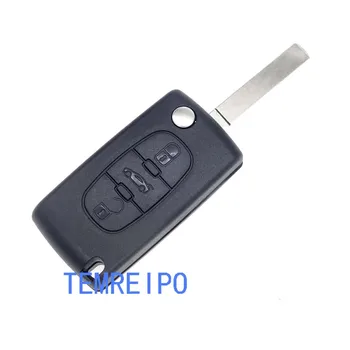 10 adet/grup 3 düğmeler flip anahtar kılıfı gövde düğme Çevirme Uzaktan Araba Anahtarı Durum Kapak Kabuk Fob Citroen için