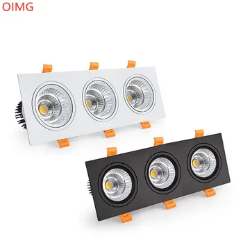 3 Kafa Gömme Kısılabilir LED Downlight 27W 36W 45W COB LED Tavan Spot ışıkları AC85-230V LED Tavan Lambası iç mekan aydınlatması