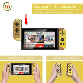 1 çift NFC Sol ve Sağ Bluetooth Oyun Joystick Oyun Denetleyicisi Gamepad Nintendo Anahtarı NS Joy Oyunu Nintendo Anahtarı