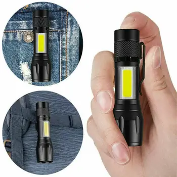 Taşınabilir Mini Led el feneri Usb şarj edilebilir yüksek parlaklık güçlü ışık açık uzun menzilli meşale