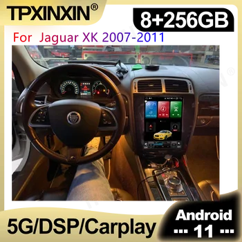 256GB CarPlay Android 11.0 Tesla Tarzı Araba otomobil radyosu Jaguar XK İçin XKR 2007-2011 Multimedya Oynatıcı Navigasyon Stereo GPS Ünitesi