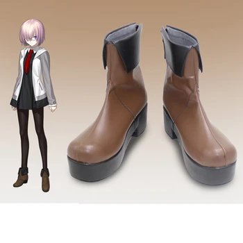 Unisex Anime Cos FGO Kader Büyük Sipariş Mash Kyrielight Cosplay Kostümleri Ayakkabı Çizme Özel Boyut