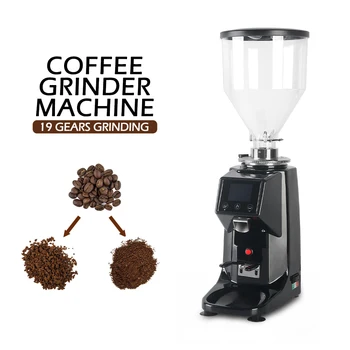 ITOP Kahve Değirmeni Dokunmatik Ekran Zamanlama 60mm Düz Çapak alüminyum alaşımlı muhafaza Ticari Ev espresso makinesi 110 V / 220 V