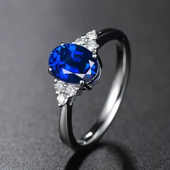 Moda Lüks Mavi Yeşil Kırmızı Mor Kristal Nişan Yüzüğü Açık Ayarlanabilir Gelin alyanslar Kadınlar Takı Hediye için