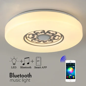 PMMA RGB kısılabilir LED tavan ışığı APP Bluetooth ve Müzik ile AC 110/240V Led Akıllı Telefon Karartma Renk Değişikliği aydınlatma armatürü
